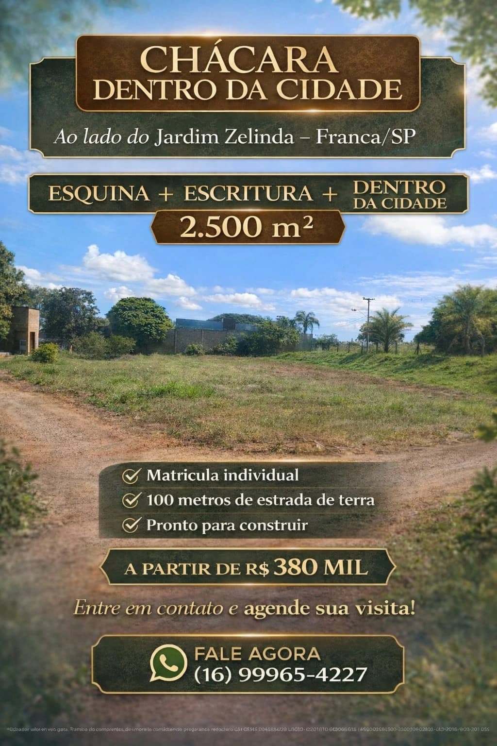 Chacara Dentro de Franca com Escritura